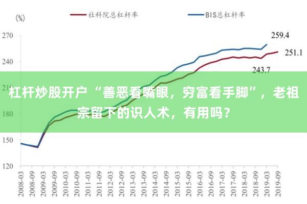 杠杆炒股开户 “善恶看嘴眼，穷富看手脚”，老祖宗留下的识人术，有用吗？